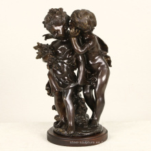 dos niños de metal estatua francesa Auguste Moreau famosa escultura de bronce